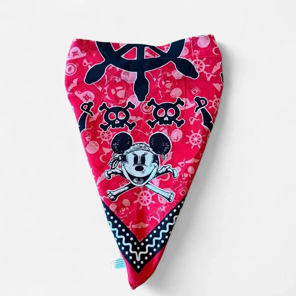 🚢 Disney Cruise Line Pirate Night Bandana Red Mickey Mouse